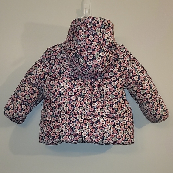 Carters 18 Months Toddler Floral Hooded Puffer Jacket - Picture 2 of 9